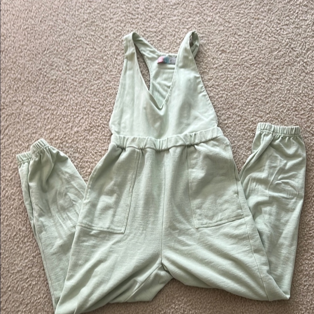 Light Green Sleeveless Jumpsuit